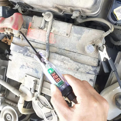 1pc 6V 12V 24V 48V 90V Car Digital Display Test Pen Circuit Test Pen Light Bulb Electric Measuring Pen Repair Tools