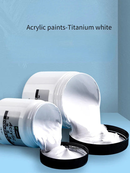 300ml White Acrylic Paints In Large Jars for Wall Painting Without Losing Color Waterproof and Sun Protection Art Supplies