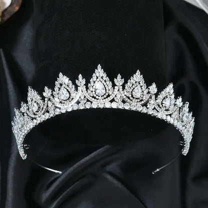 Moonseyon Vintage Crystal Bridal Tiara - High-Grade Cubic Zirconia Wedding Headpiece for Brides & Pageants