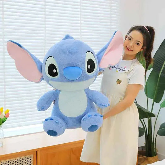 Disney Cute Blue Stitch Stuffed Plush Toy Cartoon Anime Stitch Kawaii Sleeping Pillow Plush Doll Giving Girls Birthday Gifts