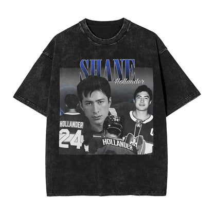 Mens T-Shirt Heated Rivalry Shane Hollander Washed T Shirts Hip Hop  Summer Tees Y2K Basic Loose Casual Tops Gift Idea