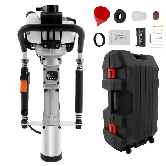 37.7CC 4 Stroke Gas-Powered T Post Driver, Gas Powered Pile Driver with Storage Box, Single Cylinder , Customized