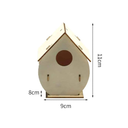 Easy To Assemble Wooden Bird Nest Hous DIY Natural Aesthetic Hanging Birdhouse Decoration Hummingbird Cages Outdoor