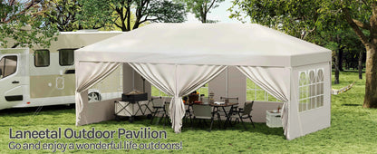 Pop Up Folding Gazebo Garden Gazebo Marquee Pergola Waterproof Windproof UV Protection party tent for Garden Camping Beach BBQ