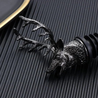 Zinc Alloy Steel Deer Stag Head Wine Pourer Unique Rhinoceros Lion Wine Bottle Stoppers Wine Aerators Bar Tools