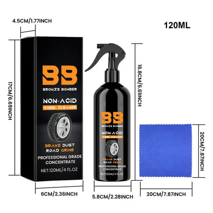 Tire Cleaner and Shine 120ml Mild Tire Protectant for Car Long-Lasting Tire Maintenance Supplies with Cloth for Car Vehicle