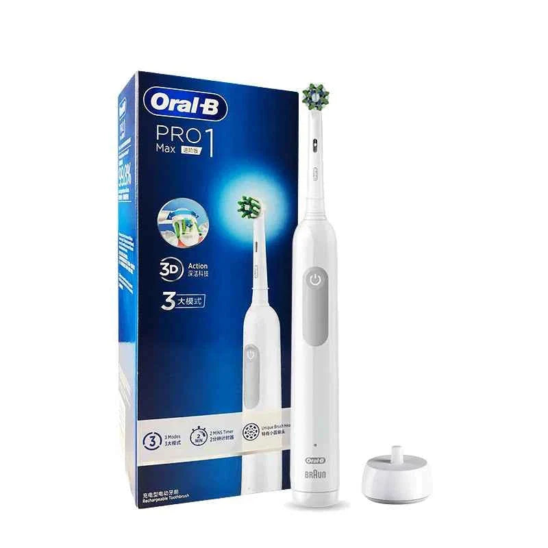 Oral-B Pro1 Max 3D Smart Electric Toothbrush Recharge Oral-B Replace Toothbrush Head Nozzles Timer Brush Pressure Sensor 3 Modes
