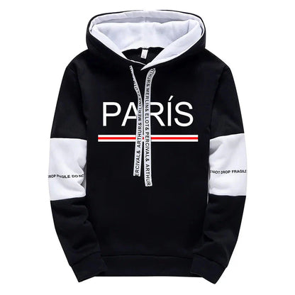 Paris Fashion Hoodies for Men High Quality Hooded Long Sleeve Sweatshirts All Season Daily Casual Sports Pullover Men's Clothes