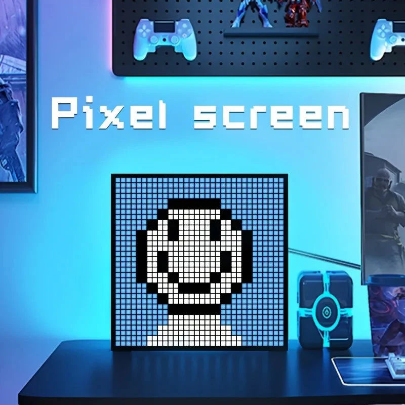 LED Pixel Display 32x32 Programmable Pixel Art Display With APP Control Creative Animation Interesting Text And Digital Clock