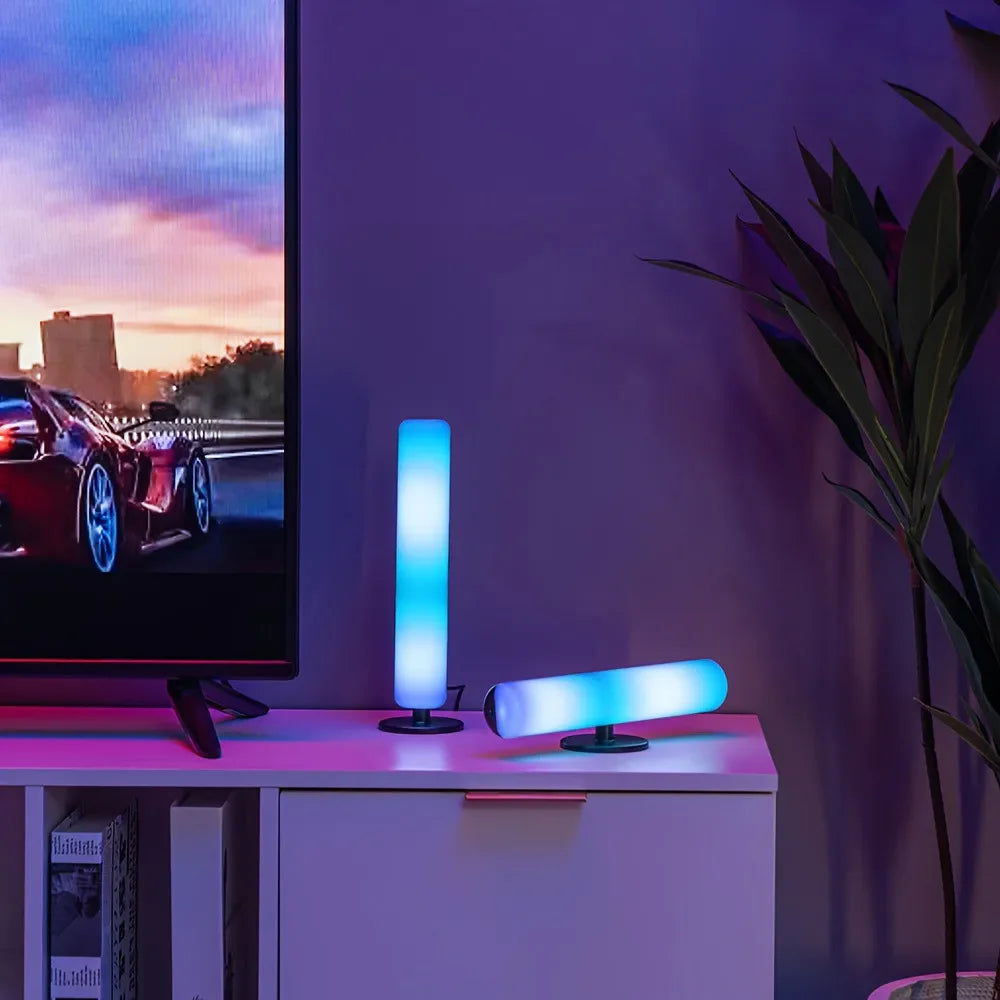 RGB Pickup Light Music Rhythm Lights Upgraded USB Rechargeable Model Christmas Decoration Desktop RGB Light Bar Music Rhythm
