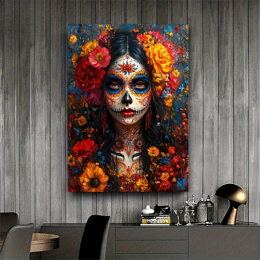 Unique Skull Flower Hair Woman Oil Painting By Number Home Decoration Painting Wall for Bedroom Room Decor Gift Frameless