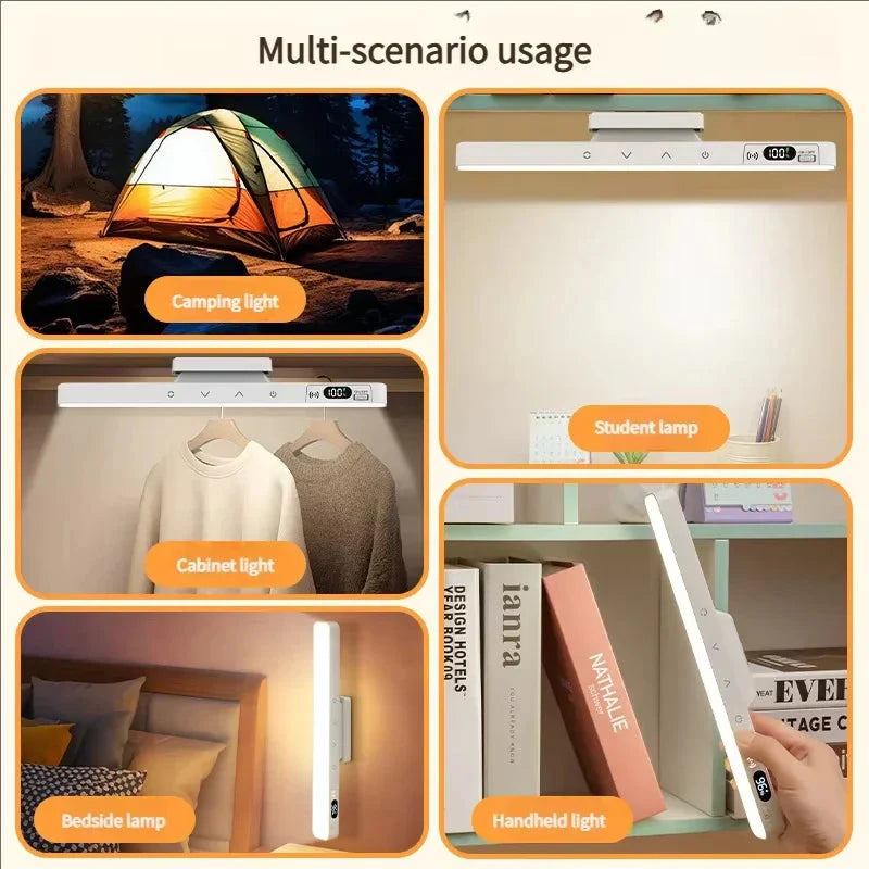 Touch Table Lamp Magnetic Desk Lamp Bulit-in Rechargeable Battery for Reading Cabinet Mirror Bedside Rechargeable Night Lights