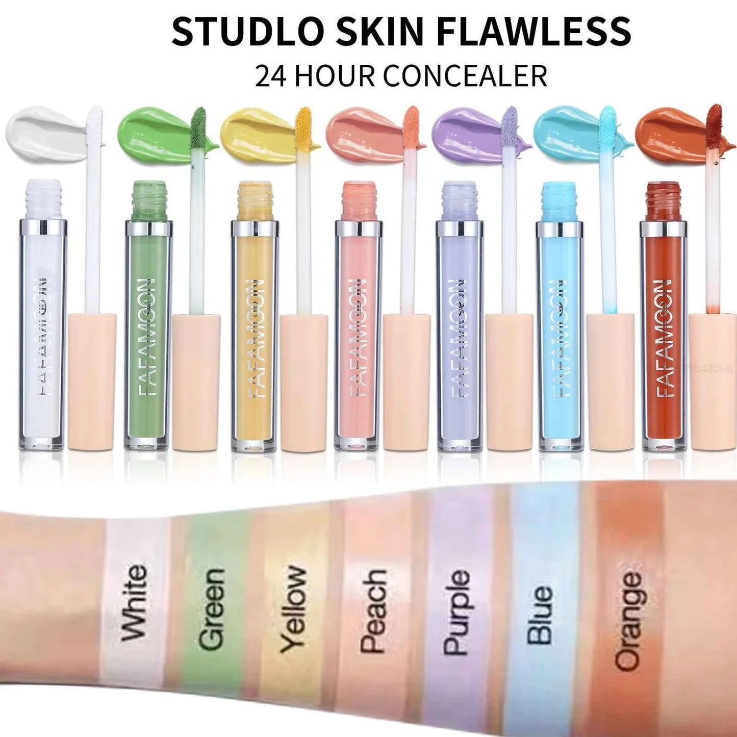 7-color Concealer Eye Dark Circles Red Spots Acne Marks Cover Liquid Concealer Face Foundation Correcting Skin Color Cosmetics