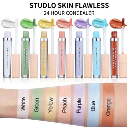 7-color Concealer Eye Dark Circles Red Spots Acne Marks Cover Liquid Concealer Face Foundation Correcting Skin Color Cosmetics