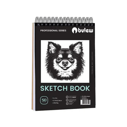 Bview Art Pro Art Kit 49pcs - Sketching Supplies Set with Graphite/Charcoal Pencils, Sketch Pad & Tools for Artists Adults