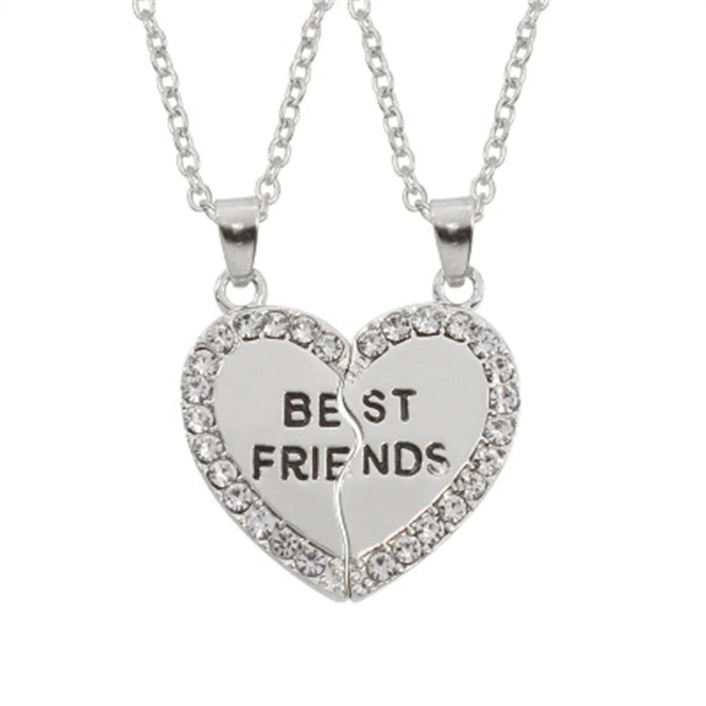 New Best Friends Necklace For Women Girls Broken Heart Puzzle Musical Note Pendant Necklaces BFF Friendship Forever Jewelry Gift