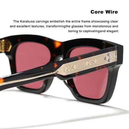Sunglasses for Men Women Top-quality Handmade Square Acetate SCASH Luxury Brand Designer Outdoor Sports UV400 Trendy SUN GLASSES