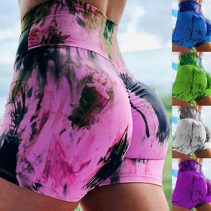 Seamless Fitness Pants Women's High Waist Hip Lift Sports Tight Shorts Running Sexy Peach Gym Yoga Shorts