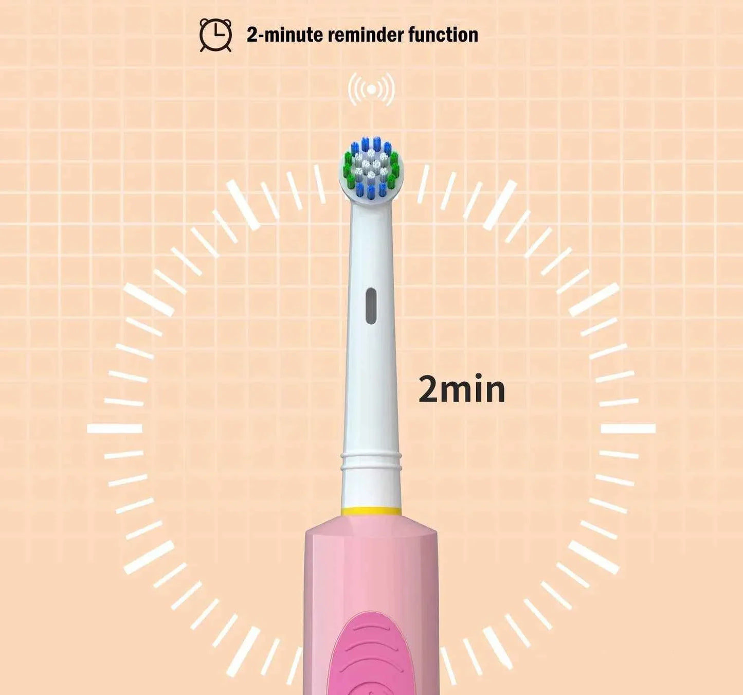 Kids Electric Toothbrush Colorful Cartoon Soft Bristle Rounded Vibrate Heads Teeth Brush Gum Care Battery Power 3-15 Years Old
