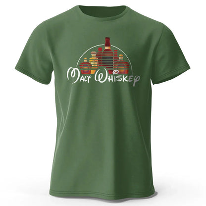 Men's Malt Whiskey Printed T-Shirt 100% Cotton Oversized Funny Graphic Tees for Men Women Summer Tops