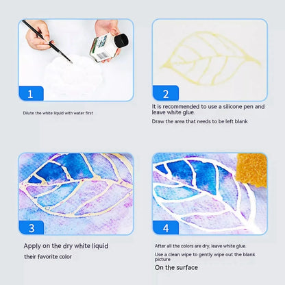 Art Masking Fluid White Latex Pigment Covering Liquid Painting Beginner Watercolor Paint Quickly for Ink Gouache Crafts Supplies