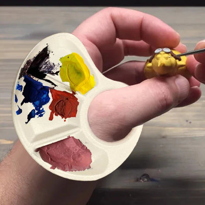 Ergonomic Thumb Palette Petite Paint Palette Smooth Surface for Artists Outdoor Painting Home Crafts School Art Classes