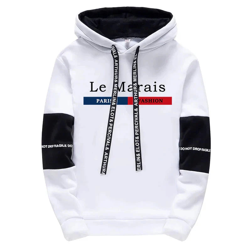 Paris Fashion Hoodies for Men High Quality Hooded Long Sleeve Sweatshirts All Season Daily Casual Sports Pullover Men's Clothes