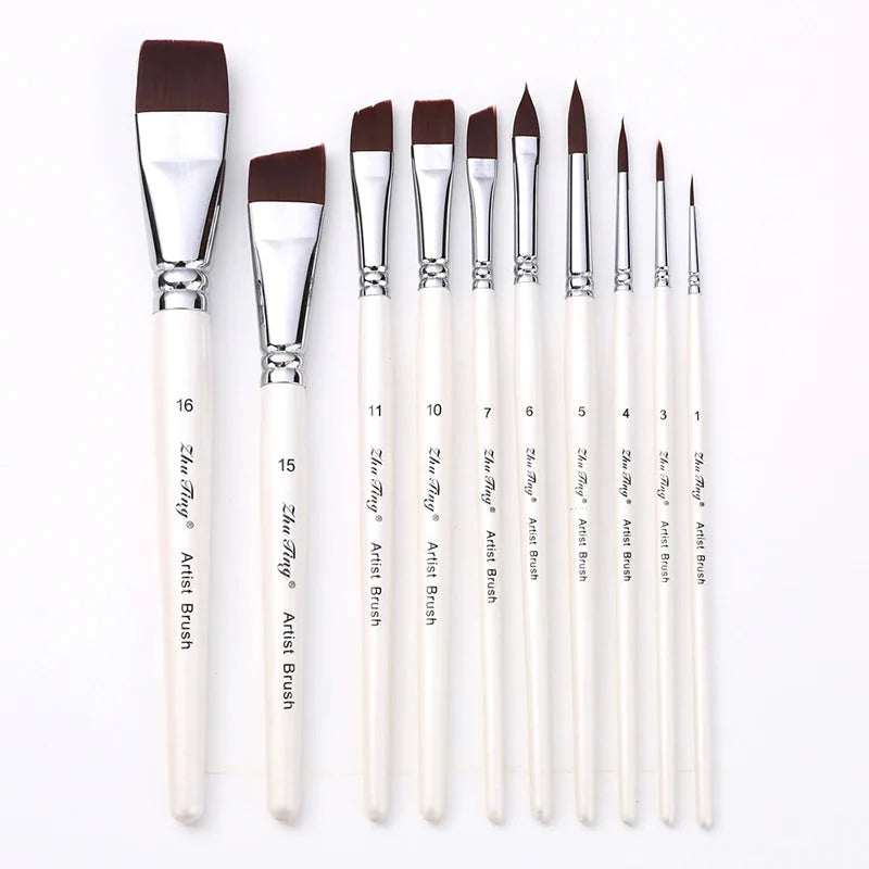 Body Pinting Face Body Art Paint Multifunctional Professional Paint Brushes Set Wooden Handle Nylon Brush Oil Painting Brushes