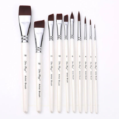 Body Pinting Face Body Art Paint Multifunctional Professional Paint Brushes Set Wooden Handle Nylon Brush Oil Painting Brushes