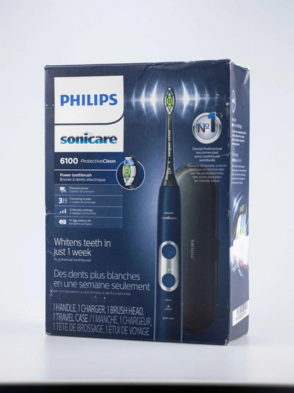 Philips Sonicare ProtectiveClean 6100 Rechargeable Electric Power Toothbrush, Navy Blue, HX6871