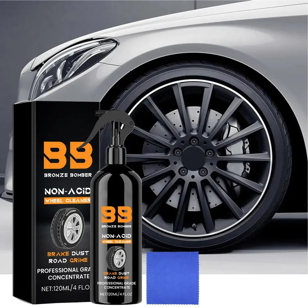 Tire Cleaner and Shine 120ml Mild Tire Protectant for Car Long-Lasting Tire Maintenance Supplies with Cloth for Car Vehicle