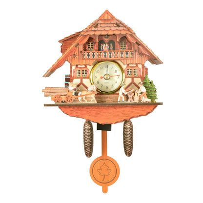 Wooden Hanging Wall Clock Bird Alarm Clock Cuckoo Clocks For Home Decoration Quartz Watch Decorative Home Decor