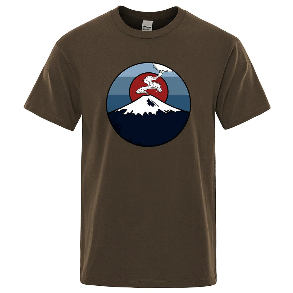 Mt. Fuji, Japan Mens T Shirt Fashion Cotton Eco-Friendly T-Shirts Summer Tee Clothes Tshirt Hip Hop Oversize Loose Men T Shirts