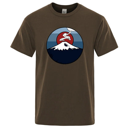 Mt. Fuji, Japan Mens T Shirt Fashion Cotton Eco-Friendly T-Shirts Summer Tee Clothes Tshirt Hip Hop Oversize Loose Men T Shirts