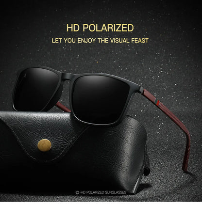 Sports Sunglasses for Men Polarized Comfortable Wear Square Sun Glasses Male Light Weight Eyewear Accessory with Origina UV400