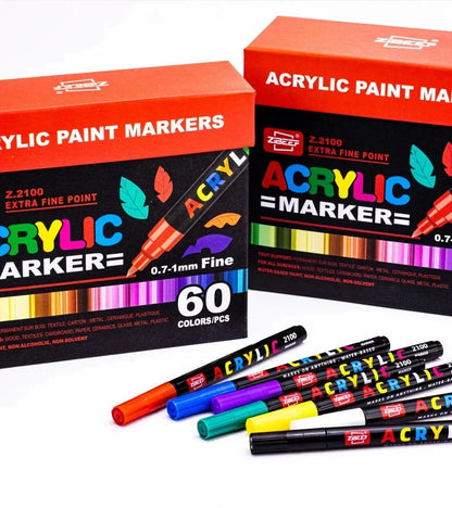 36-240 Acrylic Paint Markers, Waterproof & High Saturation for Wood,Metal,Plastic,Fabric,Glass,Ceramic Painting DIY Art Supplies