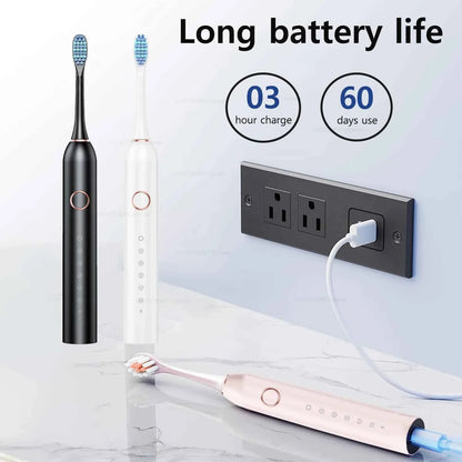 Sonic Electric Toothbrush for Adults Electronic Tooth Brush With Timer Rechargeable Electric Toothbrush with 8 Brush Heads