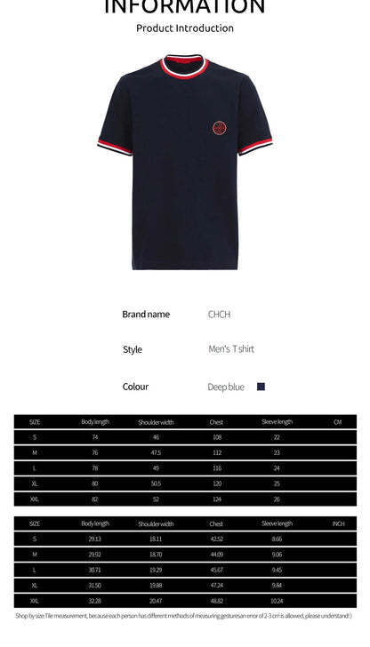 Mens T Shirts Cotton Mens Casual Short Sleeve Solid Stripe O Neck Soft T-Shirts Basic 2025 Men's Loose Fit Tee Shirt Tops