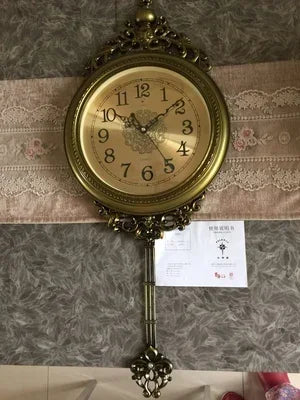 Large Luxury Gold Wall Clock Living Room Silent Creative Swing Wall watches Bedroom Quartz Clocks Wall Home Decor