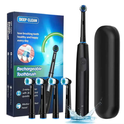 Electric ToothbrushRotating for Adults Deep Cleaning Teeth Tooth Brush Rechargeable Power Smart Timer with 8 Brush Heads