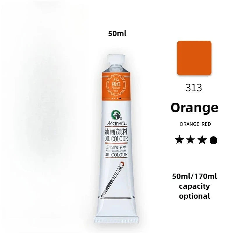 Maries Oil Paint 50ML Oil Painting Art Creation Pigment Large Oil Paint Paint Single Commonly Used 24 Colors
