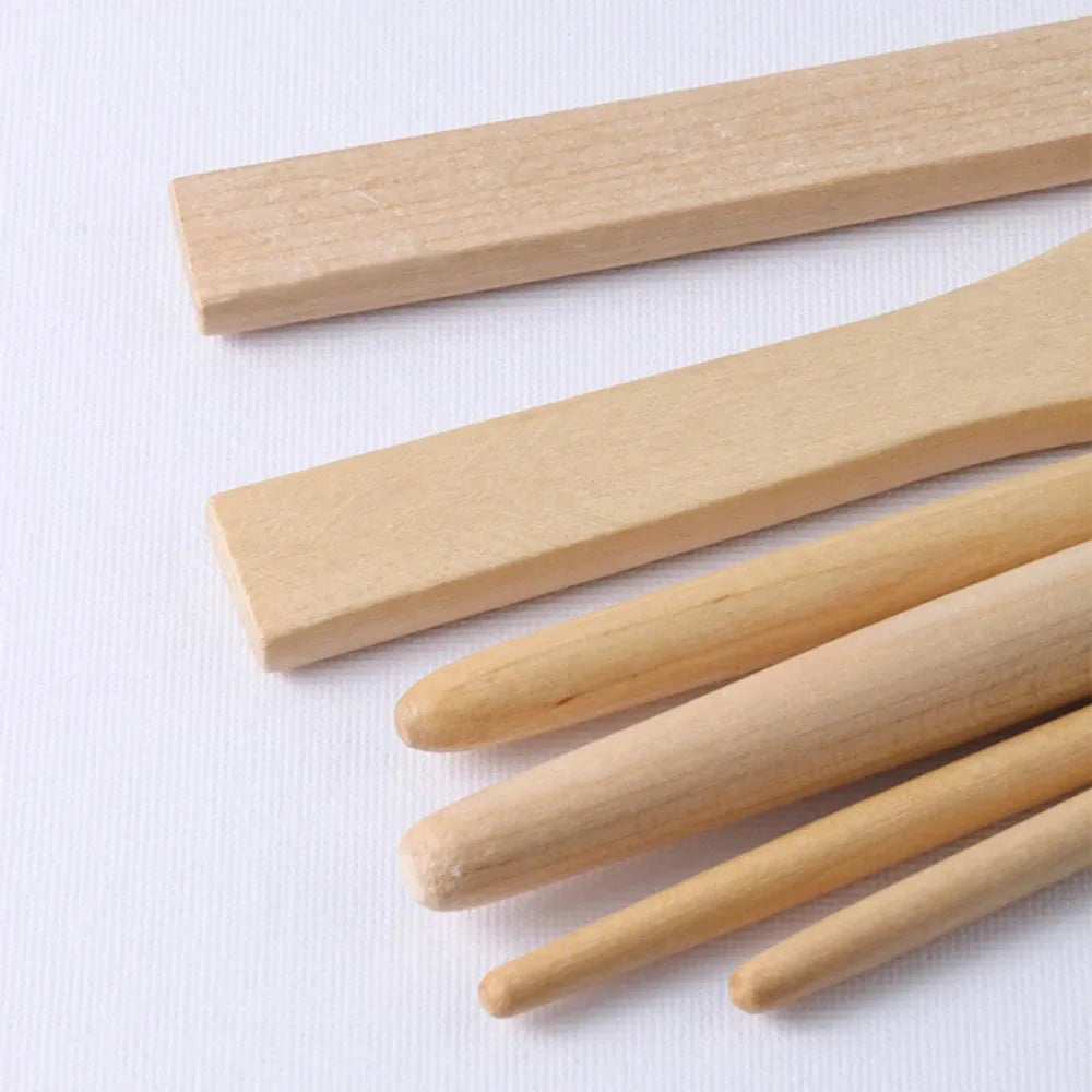 Art Paint 3/6pcs Painting Brush Set Professional Different Shape Watercolor Gouache Oil Brush Set Flat Tip Head Wooden Handle