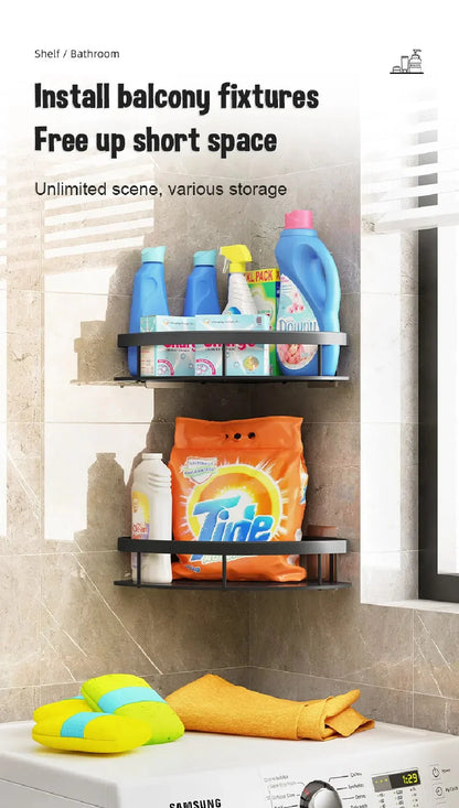 Bathroom Shelves Wall Mounted Non perforated Bathroom Shelf Shower  Storage Shelf  Kitchen Organizer  Bathroom Corner Shelf