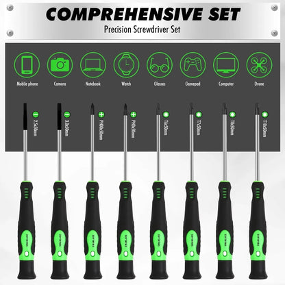 141-Piece Magnetic Screwdriver Set with Torx, Phillips, Hex Keys, Ratchet Handle & Bits for DIY Tools Gift