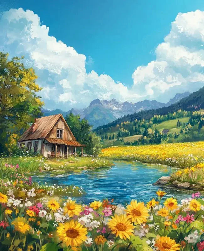 RUOPOTY Paint By Number Kit On Canvas For Adults Scenery Oil Acrylic Painting Home Decoration Gifts