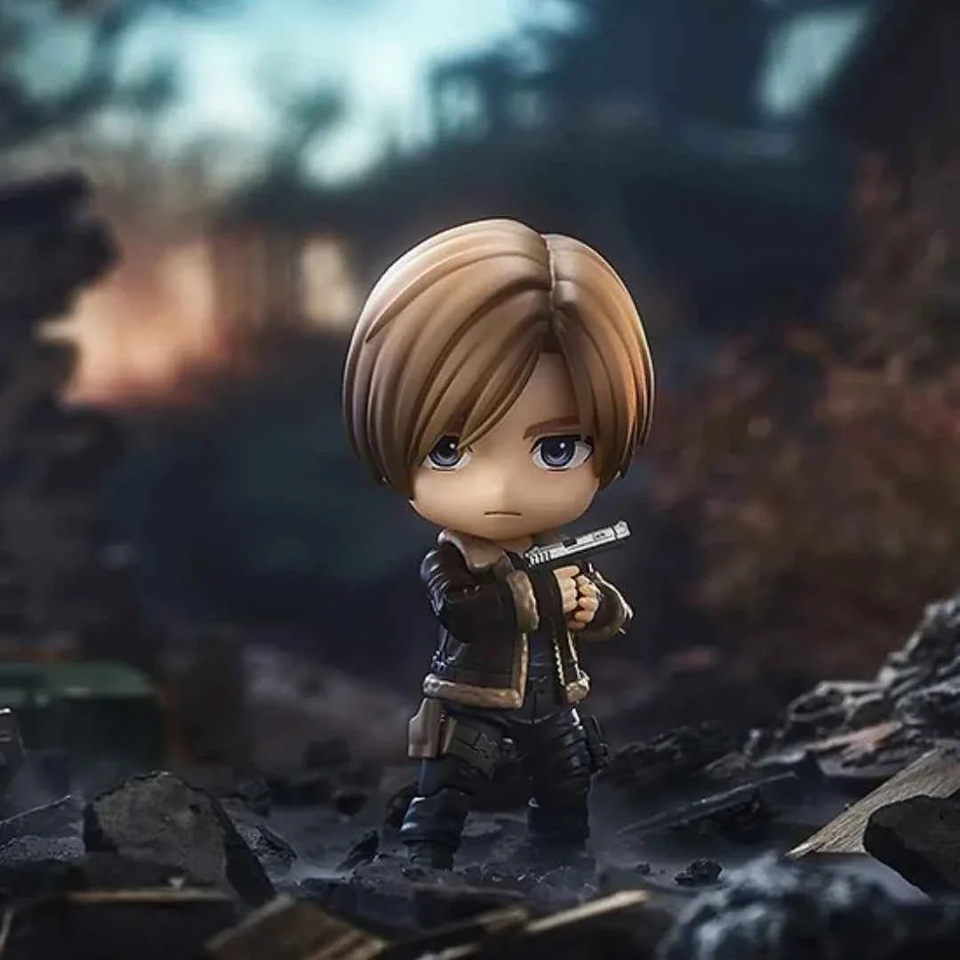 Aixlan #2337 Leon Scott Kennedy Figure 10cm Q Version Cute PVC Action Figure Amine Birthday Gift Collectible Figurine