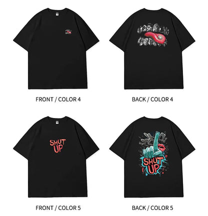 Men's and women's Short-Sleeved T-shirts Funny Abstract Pattern T-shirts 100%Cotton Streetwear Casual Fashion Oversized T-shirts