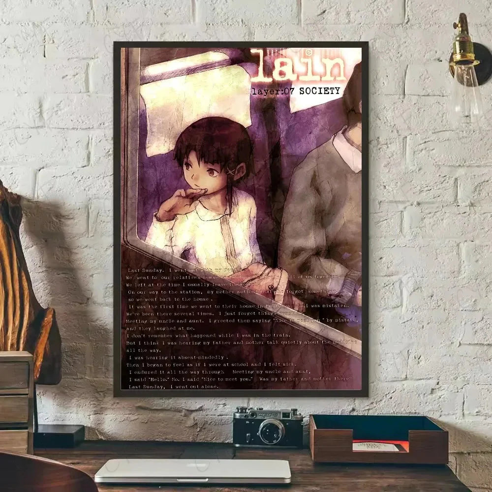 Painting By Numbers for Adult  S-Serial Experiments L-Lain Anime Cute Oil Paint By Number Home Decor