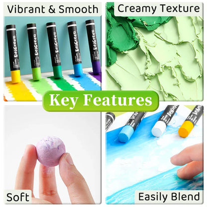 Artists Oil Pastels Set of 48/36/24/12Colors,for Painting,Blending,Art Supplies for Classroom,Beginners,Adults,Students,Teachers