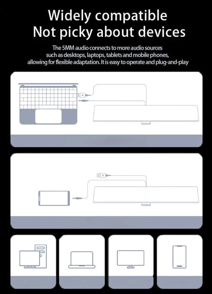 Surround Speaker Home Theater Sound System Computer Soundbar For TV Subwoofer Wired Stereo Strong Bass